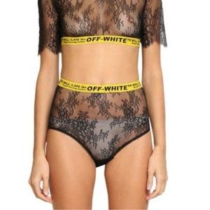 Off White Virgil abloh panties lace black size 38 S DR